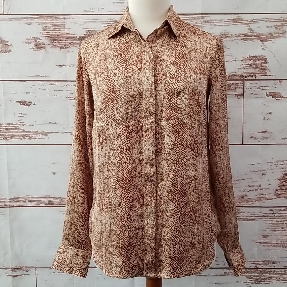 a new day Snakeskin Print Button-Up Shirt
